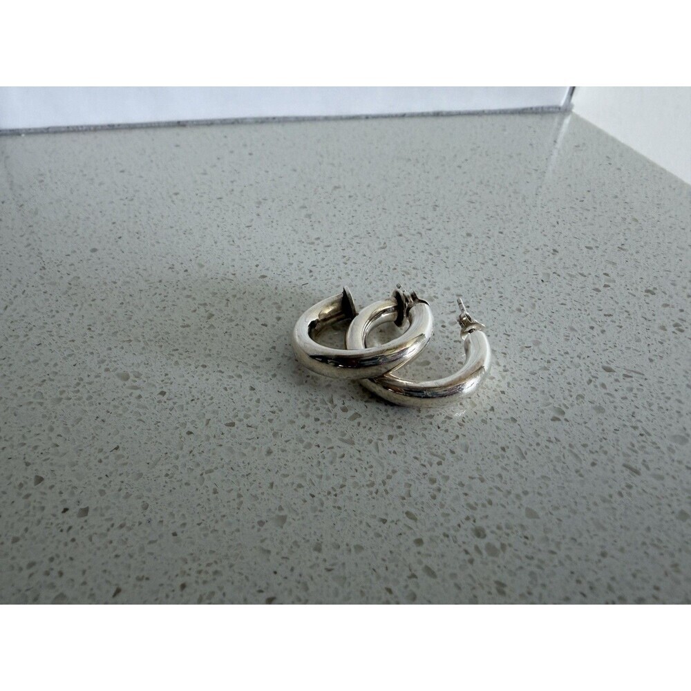 Sterling Silver Hoop Earrings Fine Jewelry Leverback Clasp